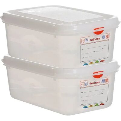Denox Scatola Di Stoccaggio Gastronorm 1/4 H100 Mm 2.8l 2 Unità Transparent One Size Denox Scatola Di Stoccaggio Gastronorm 1/4 H100 Mm 2.8l 2 Unità Transparent One Size