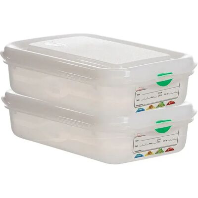 Denox Scatola Di Stoccaggio Gastronorm 1/4 H65 Mm 1.8l 2 Unità Transparent One Size Denox Scatola Di Stoccaggio Gastronorm 1/4 H65 Mm 1.8l 2 Unità Transparent One Size