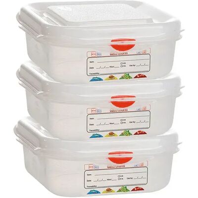 Denox Scatola Di Stoccaggio Gastronorm 1/6 H65 Mm 1.1l 3 Unità Transparent One Size Denox Scatola Di Stoccaggio Gastronorm 1/6 H65 Mm 1.1l 3 Unità Transparent One Size