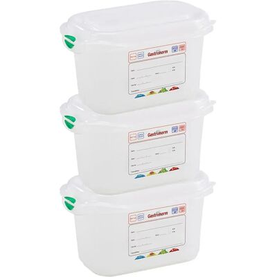 Denox Scatola Di Stoccaggio Gastronorm 1/9 H100 Mm 1l 3 Unità Transparent One Size Denox Scatola Di Stoccaggio Gastronorm 1/9 H100 Mm 1l 3 Unità Transparent One Size