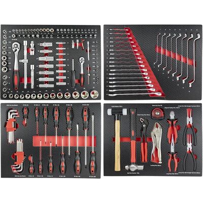 Jbm Set Di 4 Moduli In Carbonio Eva Per Carrello Portautensili Red One Size Jbm Set Di 4 Moduli In Carbonio Eva Per Carrello Portautensili Red One Size