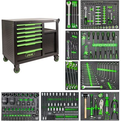 Jbm Carrello Portautensili 7 Cassetti Frontali 4 Cassetti Laterali Black One Size Jbm Carrello Portautensili 7 Cassetti Frontali 4 Cassetti Laterali Black One Size