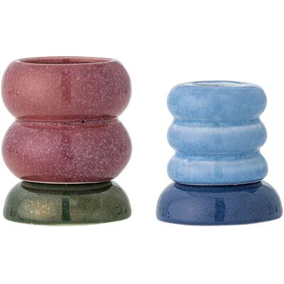 Bloomingville Candelabro Tana Multi Stoneware Multicolor One Size Bloomingville Candelabro Tana Multi Stoneware Multicolor One Size