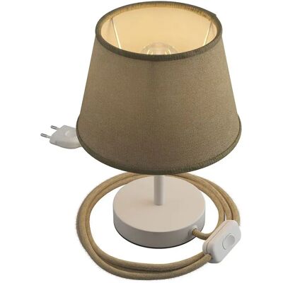 Creative Lampada Da Tavolo Alzaluce Imperio Con Paralume 10 Cm Matte White / Brown One Size Creative Lampada Da Tavolo Alzaluce Imperio Con Paralume 10 Cm Matte White / Brown One Size