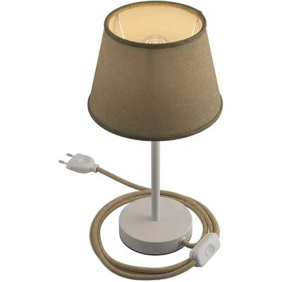 Creative Lampada Da Tavolo Alzaluce Imperio Con Paralume 20 Cm Matte White / Brown One Size Creative Lampada Da Tavolo Alzaluce Imperio Con Paralume 20 Cm Matte White / Brown One Size
