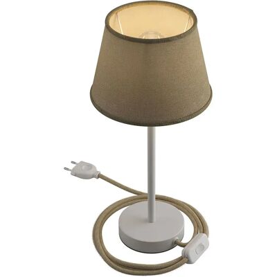 Creative Lampada Da Tavolo Alzaluce Imperio Con Paralume 25 Cm Matte White / Brown One Size Creative Lampada Da Tavolo Alzaluce Imperio Con Paralume 25 Cm Matte White / Brown One Size