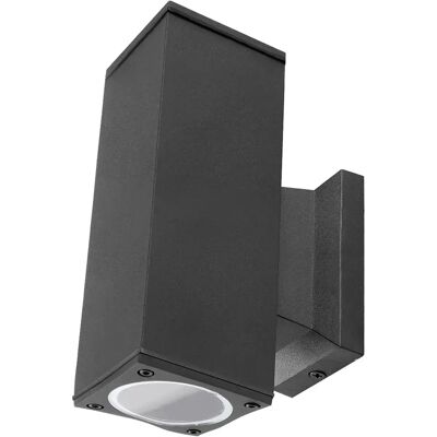 AGS - Rettangolare fascio 2xGU10 - NERO - IP65 - Applique esterna AGS - Rettangolare fascio 2xGU10 - NERO - IP65 - Applique esterna
