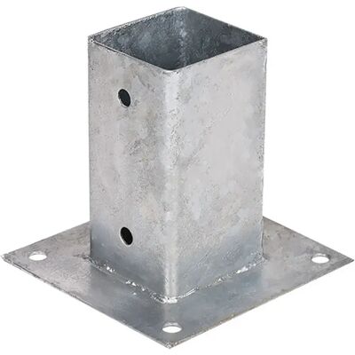 Faura Supporto Per Palo In Legno 75778 9x9 Cm Silver One Size Faura Supporto Per Palo In Legno 75778 9x9 Cm Silver One Size