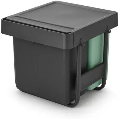Brabantia Cestino Dei Rifiuti Sort & Go 10+10l 20l Dark Grey / Jade Green One Size Brabantia Cestino Dei Rifiuti Sort & Go 10+10l 20l Dark Grey / Jade Green One Size