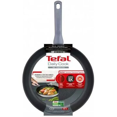 Tefal Padella Daily Cook 30 Cm Silver / Black One Size Tefal Padella Daily Cook 30 Cm Silver / Black One Size