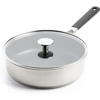 KitchenAid Padella Classic Stainless Steel Covered Skillet 26 Cm Silver / Stainless Steel One Size KitchenAid Padella Classic Stainless Steel Covered Skillet 26 Cm Silver / Stainless Steel One Size
