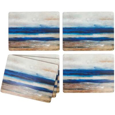 Creative Set Premium Di 6 Tovagliette Americane Blu Astratto Blue / WHite One Size Creative Set Premium Di 6 Tovagliette Americane Blu Astratto Blue / WHite One Size