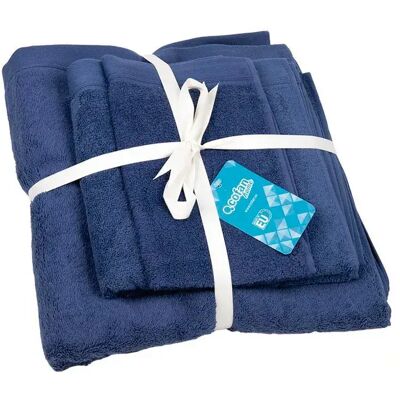 Cofan Set Di Asciugamani Marin 3 Unità Navy Blue One Size Cofan Set Di Asciugamani Marin 3 Unità Navy Blue One Size