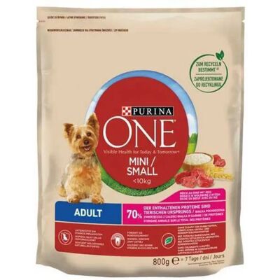 Cibo per cani Purina One Mini Vitello - 800 G Cibo per cani Purina One Mini Vitello - 800 G