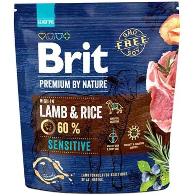 Brit Premium by Nature Cibo secco sensibile agnello e riso - 1kg Brit Premium by Nature Cibo secco sensibile agnello e riso - 1kg