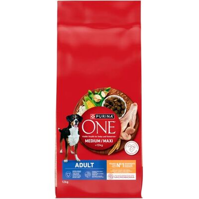 Cibo per cani Purina ONE Pollo 12kg - Adulto Medio/Maxi Cibo per cani Purina ONE Pollo 12kg - Adulto Medio/Maxi