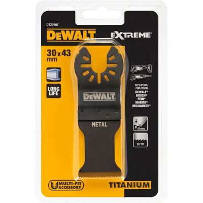 DeWalt Lama Per Utensile Multifunzione Dt20707-qz 31x43 Mm Black One Size DeWalt Lama Per Utensile Multifunzione Dt20707-qz 31x43 Mm Black One Size