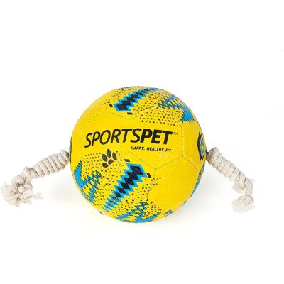 Sportspet Pallone Da Calcio Con Corda Yellow / Blue 1 Sportspet Pallone Da Calcio Con Corda Yellow / Blue 1