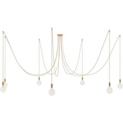 Creative Lampada A Sospensione Spider 7 Falls With Light Bulb Copper One Size Creative Lampada A Sospensione Spider 7 Falls With Light Bulb Copper One Size