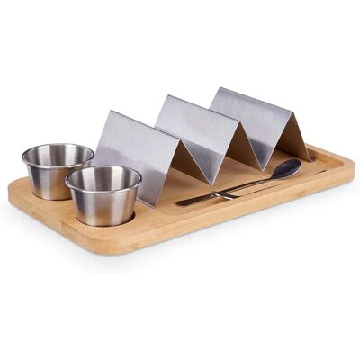 San Ignacio Set Di X Tacos Kinvara 16x28 Cm Bamboo / Metal One Size San Ignacio Set Di X Tacos Kinvara 16x28 Cm Bamboo / Metal One Size
