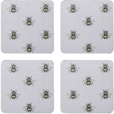Creative Confezione Da 4 Sottobicchieri 10.5 Cm Country Bee One Size Creative Confezione Da 4 Sottobicchieri 10.5 Cm Country Bee One Size