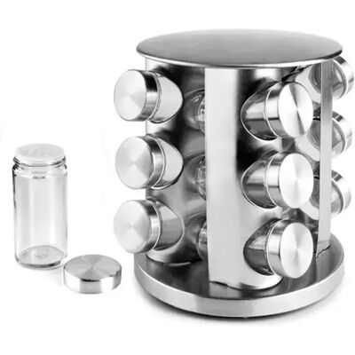Ibili Porta Spezie Elegance 12 Unità Silver One Size Ibili Porta Spezie Elegance 12 Unità Silver One Size