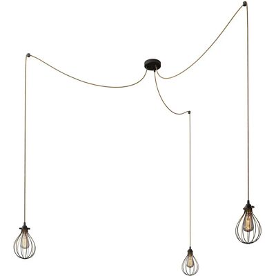 Creative Lampada A Sospensione Spider 3-fall Drop Black One Size Creative Lampada A Sospensione Spider 3-fall Drop Black One Size