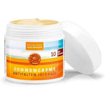 Kräuterhaus Sanct Bernhard Crema solare antirughe all'olio di jojoba SPF 10 100 ml Kräuterhaus Sanct Bernhard Crema solare antirughe all'olio di jojoba SPF 10 100 ml