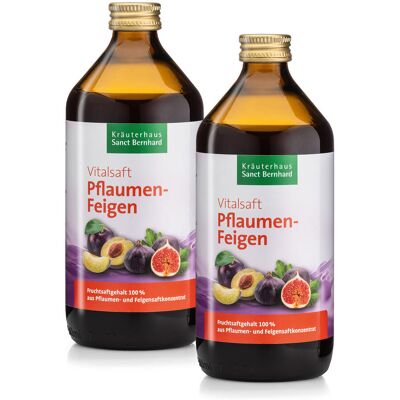 Kräuterhaus Sanct Bernhard Succo vitale di prugne e fichi 2 x 500 ml Kräuterhaus Sanct Bernhard Succo vitale di prugne e fichi 2 x 500 ml