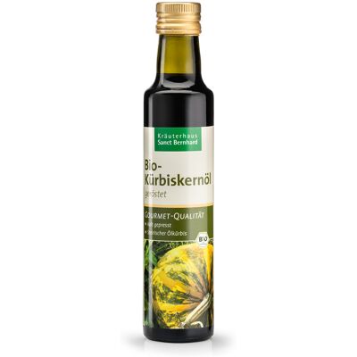 Kräuterhaus Sanct Bernhard Olio di semi di zucca bio tostato 250 ml Kräuterhaus Sanct Bernhard Olio di semi di zucca bio tostato 250 ml