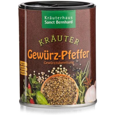 Kräuterhaus Sanct Bernhard Pepe con erbe aromatiche e spezie 180 g Kräuterhaus Sanct Bernhard Pepe con erbe aromatiche e spezie 180 g