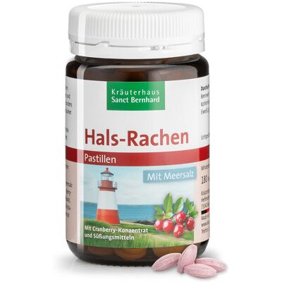 Kräuterhaus Sanct Bernhard Pastiglie per la gola con sale marino 180 pezzi Kräuterhaus Sanct Bernhard Pastiglie per la gola con sale marino 180 pezzi