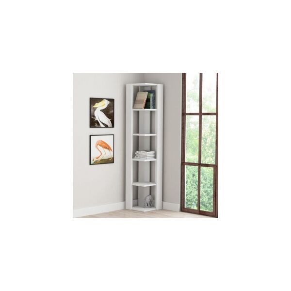 relax e design mobile angolare libreria 5 ripiani bianca 34x34xh.161 (antracite con 4 giorni)