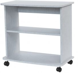 relax e design mobile carrello porta tv, stampante, hi-fi, playstation, h.71 l.75 p.40 bianco cemento