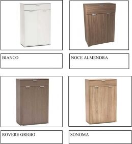 MOBILE CONTENITORE 2 ANTE + CASSETTO 103x75x38 (Rovere Grigio cons 5 giorni) MOBILE CONTENITORE 2 ANTE + CASSETTO 103x75x38 (Rovere Grigio cons 5 giorni)