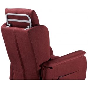 Relax e Design Iva 4% Poltrona Relax Lift (Alzapersona) 2 motori con Maniglione mod. Bianca (100% Cotone Stone 13 cons 2 settim)