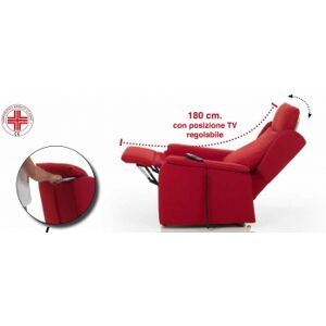 Relax e Design Poltrona Relax Lift (Alzapersona) 2 motori con Maniglione, mod. Bianca (Ecopelle Artik 09 cons 2 settim)