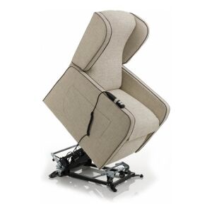 Relax e Design IVA 4% Poltrona Relax Lift (Alzapersona) Compatta 2 motori mod. PINTA (100% Cotone Stone 14 cons 2 settim)