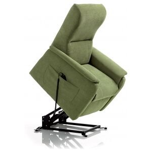 Relax e Design IVA 4% Poltrona Relax Lift (Alzapersona) 2 motori, posiz. TV mod. Berny (100% Cotone Stone 18 cons 2 settim)