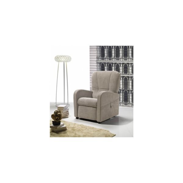 relax e design poltrona relax lift (alzapersona) 2 motori, posiz. tv mod. raffa (queens idrorepellente beige cons 2 settim)