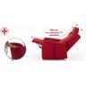 Relax e Design Poltrona Relax, Posizione TV, 2 motori, mod. Bianca  (Queens Idrorepellente Bordeaux cons 2 settim)