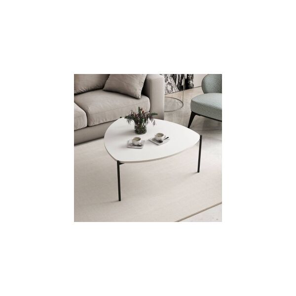 relax e design tavolino da salotto, soggiorno, colore bianco 90x89 h40