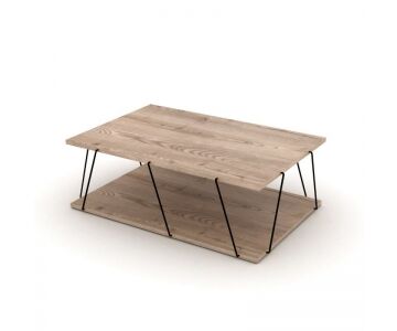 relax e design tavolino da salotto rettangolare colore rovere 90x60 h31