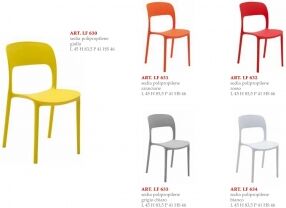 Sedia in Plastica Polipropilene, vari colori  (Bianco pol cons 5 giorni) Sedia in Plastica Polipropilene, vari colori  (Bianco pol cons 5 giorni)