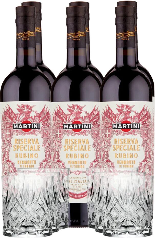 Martini Vermouth di Torino Rubino Riserva Speciale Glass Kit (6bt)