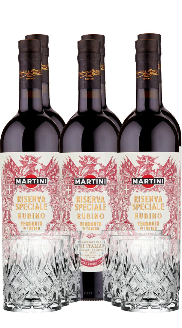 Martini Vermouth di Torino Rubino Riserva Speciale Glass Kit (6bt)