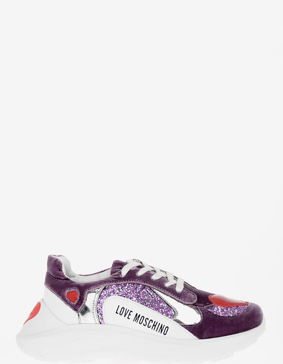 Moschino LOVE Sneakers Glitter in Ciniglia taglia 37 Moschino LOVE Sneakers Glitter in Ciniglia taglia 37