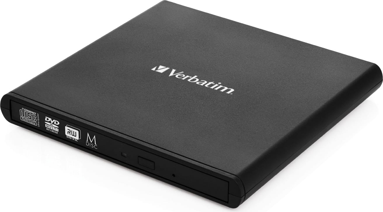 verbatim 98938 masterizzatore esterno slim dvd-rw usb 2.0 colore nero - 98938 dvd rewriter