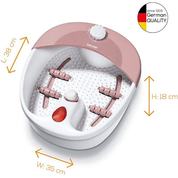 beurer fb 20 massaggiatore per piedi idromassaggio plantare massaggio vibrante luce a raggi infrarossi - fb 20