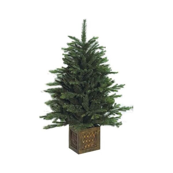 amicasa 8351 albero di natale h. 100 cm con vaso pe pvc - 8351 pinetto